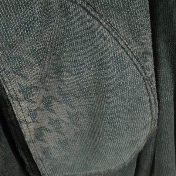 Y2K Large Jacket Reversible Corduroy Brown Houndstooth Parisian Hood Art to Wear - Picture 8 of 13